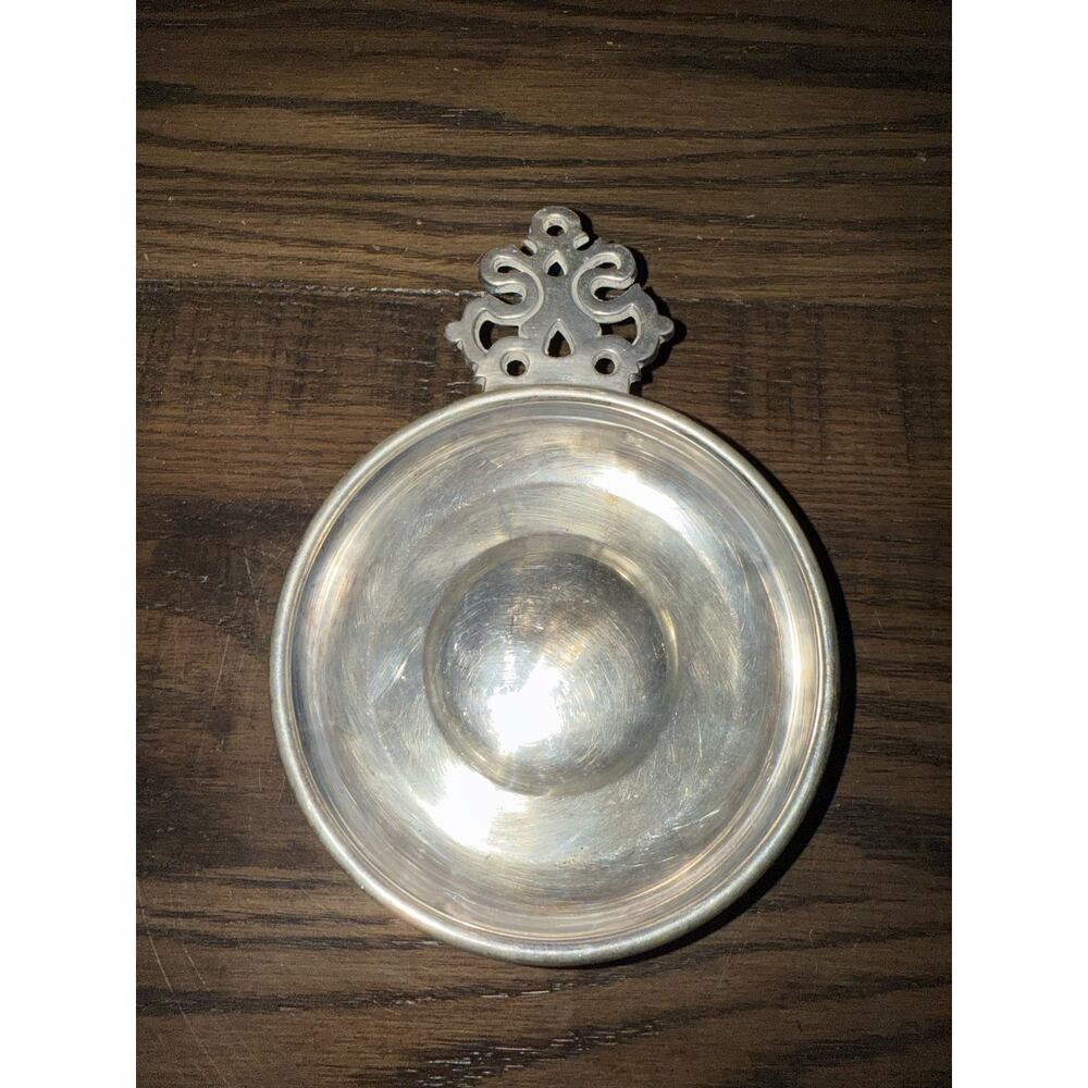 Vintage Pewter Porringer Dish - Shirley Williamsburg Virginia Handmade